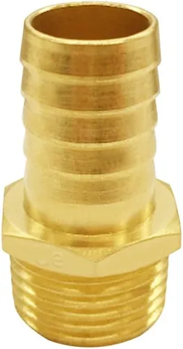 Vista 6 de Uenede 6 accesorios de púas de manguera de latón de 1/2 pulgada NPT macho a 1/2 pulgadas, conector adaptador de púas incluye 6 abrazaderas de acero