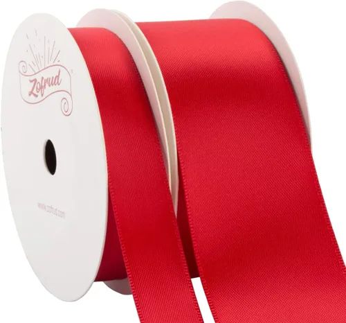Vista 21 de 2 rollos de cinta de satén de doble cara rosa polvorienta, 20 yardas en total (1 pulgada y 2 pulgadas x 10 yardas), ideal para manualidades