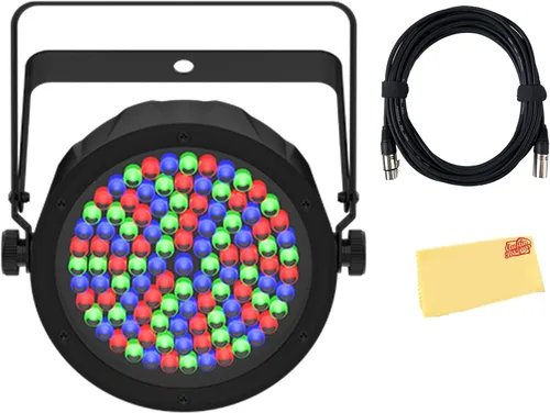 Vista 13 de Chauvet DJ Wash FX 2 Quad-Color RGB+UV - Paquete de luces de lavado multiusos con 2 cables DMX y paño de pulido Austin Bazaar