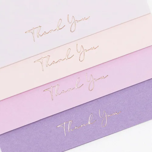 Vista 15 de Crisky Tarjetas de agradecimiento azules con sobres y calcomanías, paquete de 50 tarjetas de agradecimiento para despedida de soltera, graduación