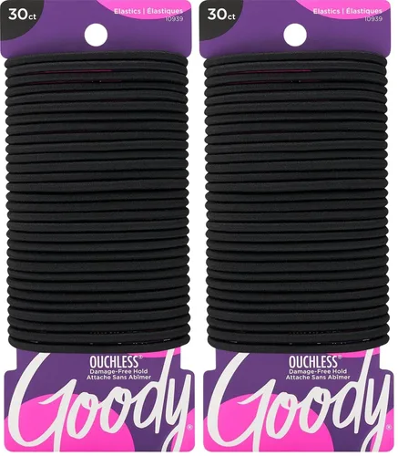 Vista 13 de Goody Ouchless - Lazos elásticos para el cabello, 30 unidades, color negro