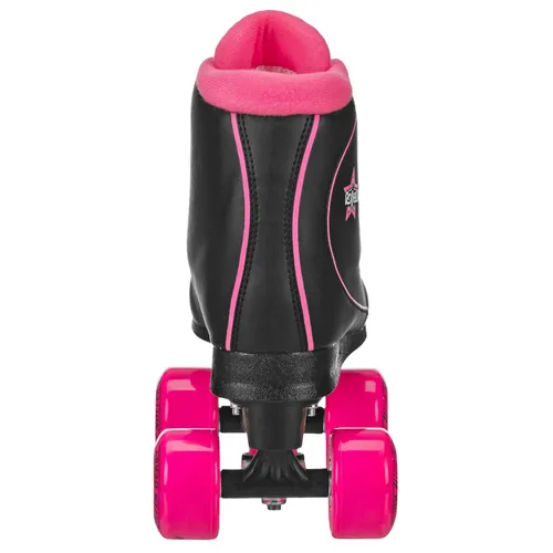 Vista 4 de Roller Derby Roller Star 600 - Patines para mujer, color negro/rosa, talla 10