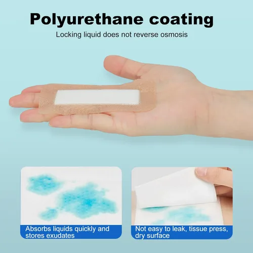 Vista 4 de 30 vendajes de espuma de silicona de 2 x 4 con borde suave, apósito súper absorbente para heridas, parches para úlceras de cama, vendajes