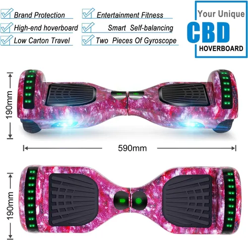 Vista 31 de CBD Scooter with Corlorful LED Lights,6.5" Wheels, Dual 300W Motor Scooter for Kids Girls Boys Adults, All Ages