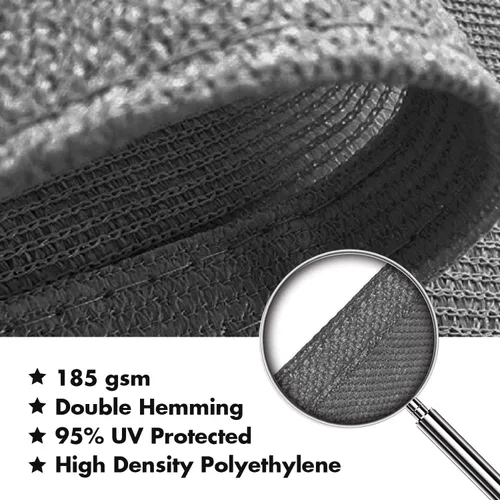 Vista 5 de KANAGAWA - Toldo triangular con bloque UV, color gris oscuro para patio,jardín, jardín trasero, actividades al aire libre