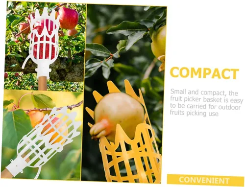 Vista 9 de Cesta recogedora de frutas, 2 unidades, cesta de herramientas para recolección de frutas, cosechadoras de frutas, recogedor de frutas, contenedor