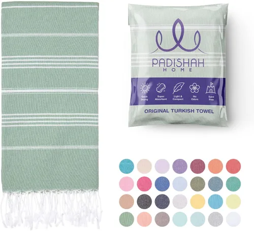 Vista 73 de Toalla de playa turca de gran tamaño, 38 x 71 pulgadas, 100% algodón turco, sin arena, de secado rápido, toalla turca extragrande, toalla turca