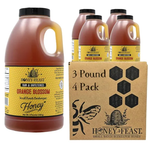 Vista 15 de HONEY FEAST Miel silvestre subtropical de 3 libras: abraza este tesoro apicultor de lotes pequeños crudos y sin filtrar