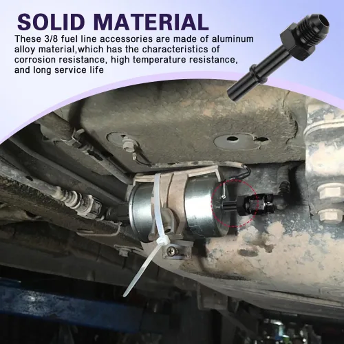 Vista 5 de 6AN macho a 3/8 pulgadas SAE de desconexión rápida macho a presión EFI adaptador de aluminio, adaptador de línea de combustible, adaptador de ajuste