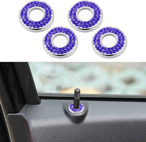 Vista 11 de HAOBO 4 Piezas Cubiertas Brillantes para Cerradura de Puerta de Auto, Cubierta de Perno de Puerta de Auto, Calcomanías Brillantes para Tirador