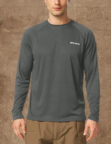 Vista 7 de BALEAF Men's Sun Protection Shirts UV SPF UPF 50+ Long Sleeve Rash Guard Fishing Running Quick Dry Lightweight