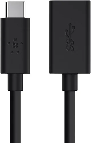Vista 3 de Belkin F2CU036btBLK Adaptador USB tipo C (USB-C) a USB A con certificación USB-IF 3.0, compatible con dispositivos USB-C, incluyendo MacBook