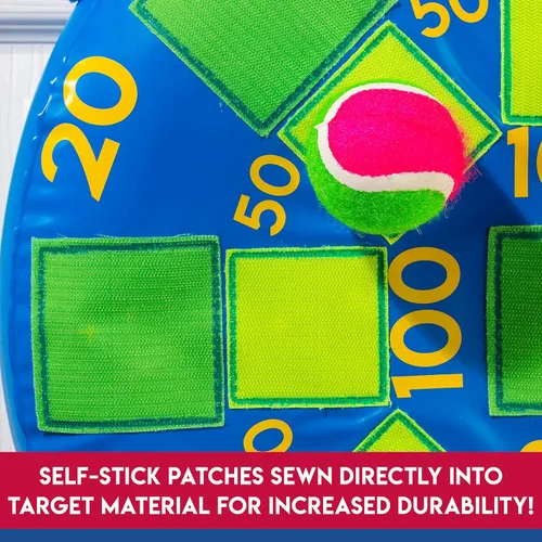 Vista 5 de Franklin Sports Tablero de dardos para niños, juego de pelota de dardos inflable con 3 dardos autoadhesivos - 20 x 20 pulgadas