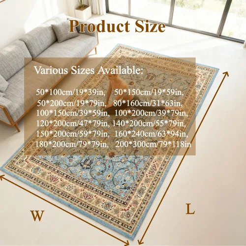 Vista 2 de Large Graphene Electric Heated Floor Mat, Electric Heated Area Rug with 60 Gear Adjustment Temperature, Plug in Heating Mat, for Home Office Study