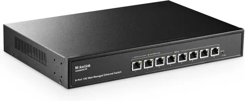 Vista 13 de MokerLink Switch Ethernet de 4 puertos 2.5G con ranura SFP+ de 2 x 10G, puertos Base-T 4x2.5G compatibles con 100/1000Mbps, tamaño mini, conmutador