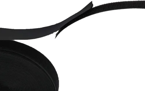 Vista 6 de Cinta de tela de nailon para coser de 1 pulgada de ancho x 32.8 ft de largo, color negro