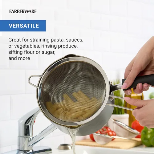 Vista 4 de Farberware Juego profesional de 3 coladores, incluye coladores pequeños, medianos y grandes