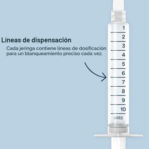 Vista 5 de Gel blanqueador Auraglow, jeringa paquete de relleno, 44% Peróxido de Carbamida, (3) Jeringas de 0.17 onzas líquidas, +30 tratamientos.