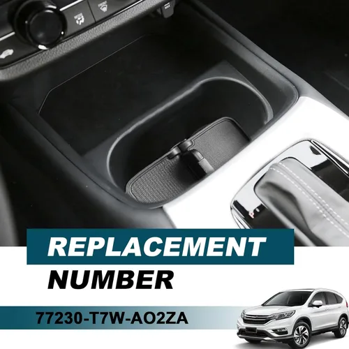 Vista 6 de 1 soporte para vasos compatible con Honda HRV HR-V 2018 2017 2016, repuesto para número de pieza 77230-T7W-A02ZA (negro)