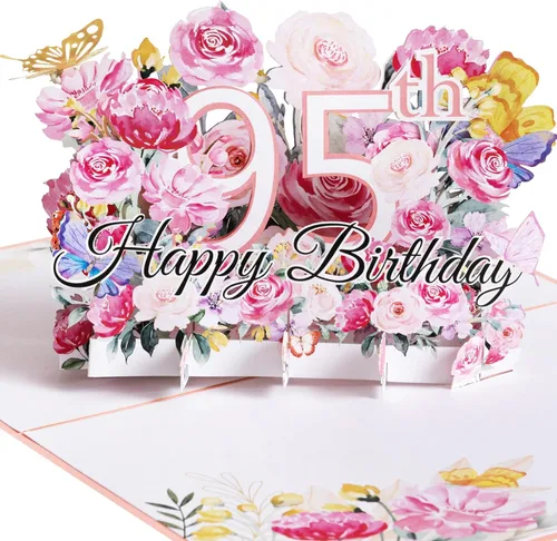 Vista 11 de Tarjeta emergente de feliz cumpleaños número 100 para mujeres, esposa, regalo de cumpleaños número 100 para mamá, tarjeta de cumpleaños