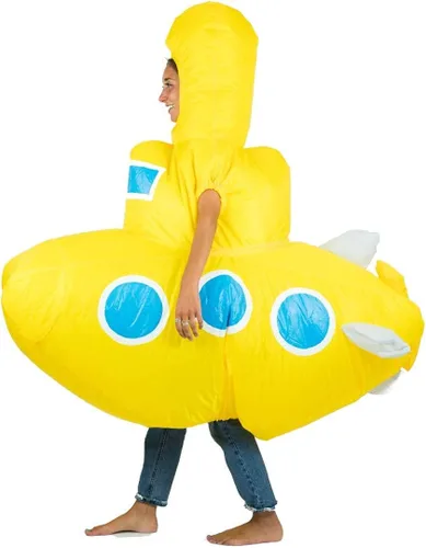 Vista 2 de Bodysocks Fancy Dress Disfraz inflable de submarino amarillo para niños a partir de 6 años