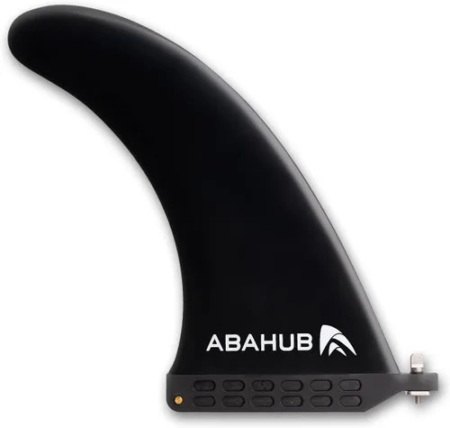 Abahub Aleta central única SUP de 9 pulgadas, tornillo de aleta sin herramienta, aletas de repuesto de SUP reforzadas de fibra de vidrio de 9