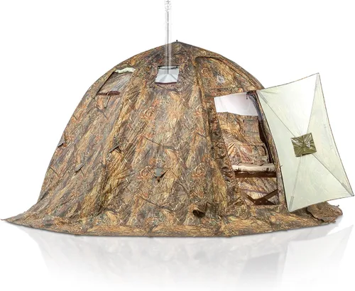 RBM Outdoors Double-Layer Hot Tent with Stove Jack, Fast Umbrella Setup Shelter, Extreme Cold Weather Tents, All-Season Winter Camping Tent for