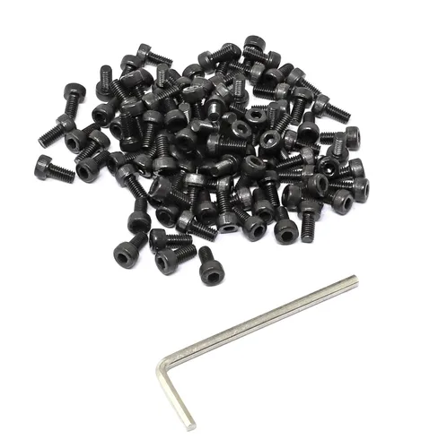 Vista 63 de iexcell - Juego de 100 tornillos de cabeza hexagonal M2 x 4 mm, paso de rosca 0.4 mm, acero de aleación grado 12.9, con acabado de óxido negro