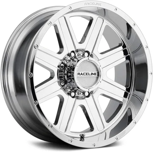 Vista 7 de Ruedas Raceline 940M HOSTAGE Negras Con Acabado Mecanizado 16X8" 5X114.3 Patrón de Pernos 0mm Desplazamiento/(4.5"E/S) 8 Radios Aluminio Ruedas