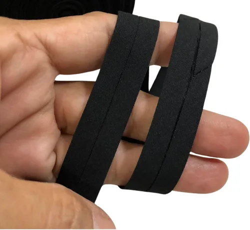 Vista 4 de Cinta al bies de un solo pliegue de poliéster de 1/2 pulgada x 10 yardas para costura, manualidades, cinta de encuadernación para dobladillo