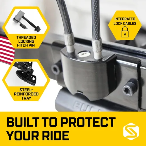 Vista 7 de Saris SuperClamp Hitch Rack – Lightweight Platform Bike Carrier for Car, SUV, Truck & RV – Tilting Design, Zero Frame Contact, Fits Road, Mountain &