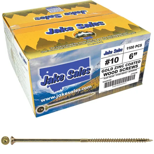 Vista 282 de 8 x 1 revestimiento exterior recubierto de bronce, tornillo de madera multiusos compatible con ACQ, cabeza plana Torx/Star Drive de 1 libra, 288