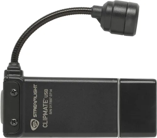 Vista 3 de Streamlight 61126 ClipMate luz recargable de 70 lúmenes y 500 candelas con gancho manos libres y LEDs blancos y rojos con adaptador de pared USB
