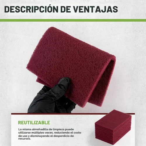 Vista 7 de 10 almohadillas blancas de uso general de grano 1200 de 6 x 9 pulgadas, 10 1200grit-blanco