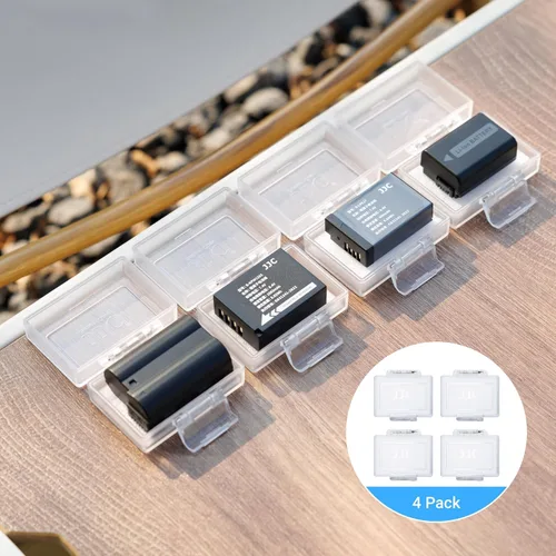 Vista 6 de Paquete de 4 fundas de batería compatibles con JJC para Canon LP-E6N LP-E8 LP-E12 LP-E17 para Nikon EN-EL15 EN-EL14A para Sony NP-FZ100 NP-FW50