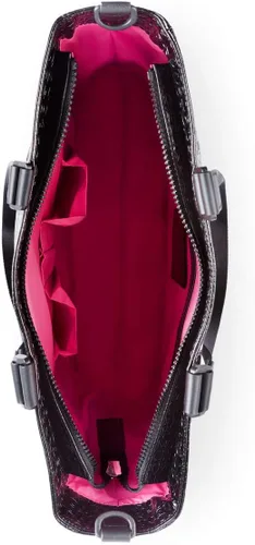 Vista 3 de TOUS Vinilo Impermeable Combinado con Bolso de Compras Efecto Charol para Mujer, 13.4x13.4x11.0 in, Colección Lindsay, Negro