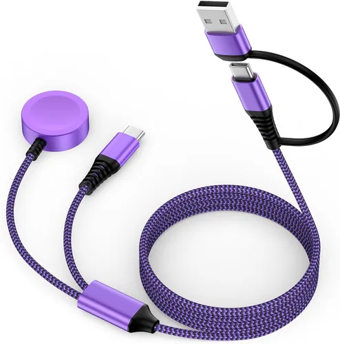 Vista 9 de Cargador de reloj USB C Samsung Magnético Cable de carga rápida para Galaxy Watch 8/8 Classic/7/Ultra/6/6 Classic/5 Pro/5/4/3/Active2,25W Dual USB C