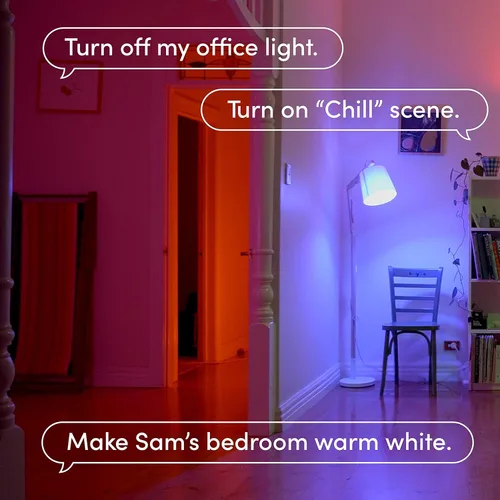 Vista 9 de LIFX Kit de iniciación, (2) bombillas de color inteligente de 800 lúmenes, (1) interruptor inteligente (blanco) compatible con Alexa y Google Home