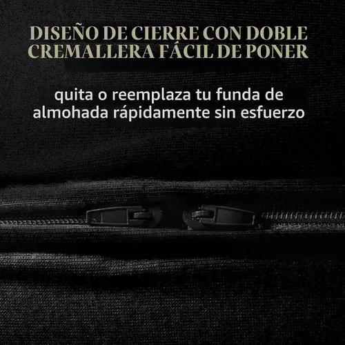 Vista 4 de Betty Dain Funda de almohada de punto elástico para embarazo/maternidad, color negro, 60 x 25 pulgadas.