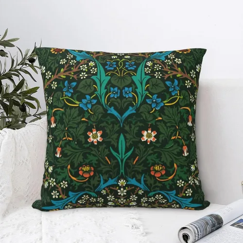 Vista 8 de William Peacock Exhibition Poster 22 fundas de almohada Morris de 18 x 18 pulgadas, almohada estética para dormitorio, funda de almohada decorativa