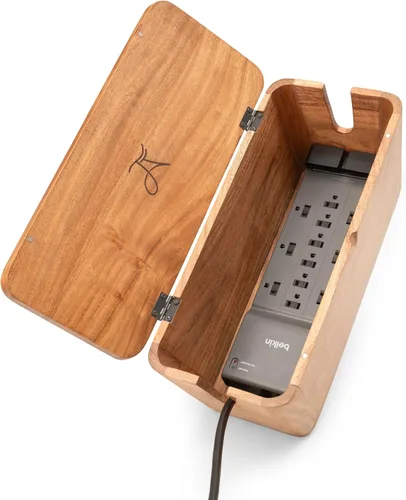 Vista 10 de Caja Grande de Gestión de Cables - Caja Organizadora de Cables y Caja de Regletas de Energía para Gestión de Cables Eléctricos - Oculta Cables