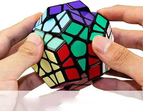 Vista 5 de Juego de cubos de velocidad, cubo de rompecabezas, cubo mágico 2x2 4x4, pirámide Pyraminx, Megaminx, Fenghuolun, juguete de rompecabezas, regalo