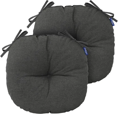 Vista 138 de Cojines de mimbre copetudos de 3 piezas para muebles de patio, cojines de mimbre para sillas de exterior con lazos, cojines de mimbre repelentes al