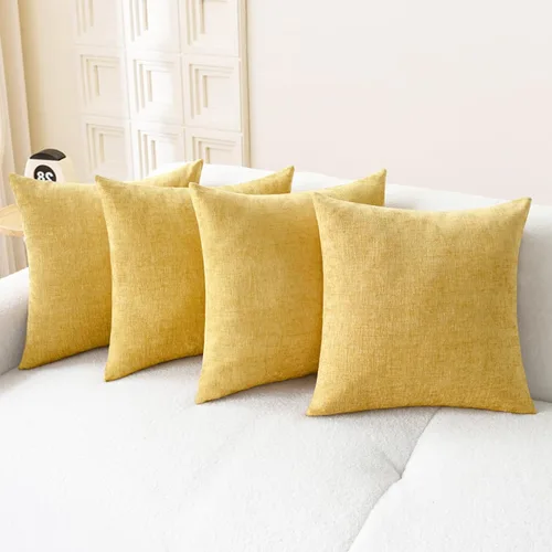 Vista 17 de CaliTime - Paquete de 2 fundas de almohada acogedoras para sofá, decoración del hogar, felpilla suave teñida sólida, 16 x 16 pulgadas, marrón Marrón