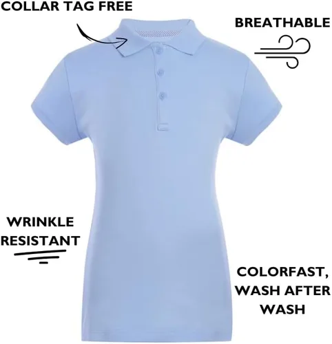 Vista 4 de Tommy Hilfiger Polo de piqué elástico de manga corta para niña