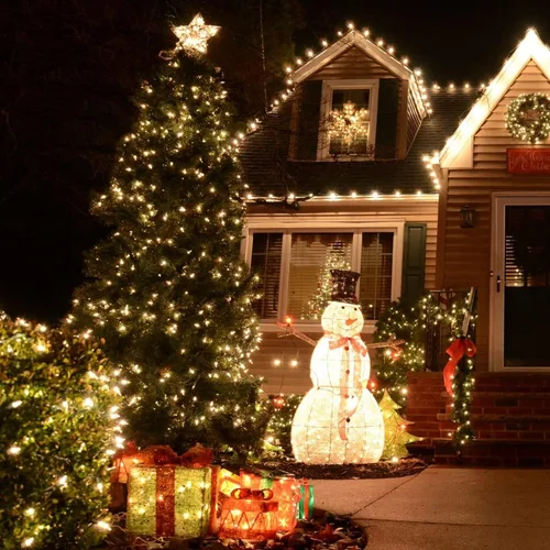 Vista 5 de TW SHINE Luces de Navidad Blanco Cálido, 20 PIES 100 Unidades Luces Incandescentes de Alambre Blanco para Árbol de Navidad, Luces de Cadena