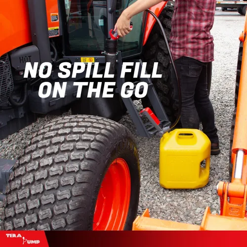 Vista 8 de TERA PUMP Bomba de Transferencia Rápida de Varilla con Mango de Gatillo y Manguera de Vinilo de 39.4 Pulgadas - Caudal Máximo de 2.8 GPM - Funciona