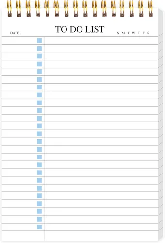 Bloc de notas de lista de tareas, bloc de notas diario sin fecha con lista de tareas pendientes, planificador de lista de verificación, bloc de