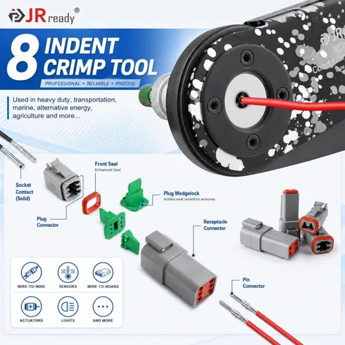 Vista 6 de JRready DW5009-2 Kit de conector DT, herramienta de crimpado Deutsch