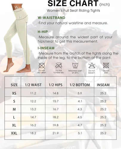 Vista 6 de FitsT4 - Mallas de equitación para mujer, de asiento completo, con agarre de silicona, pantalones ecuestres
